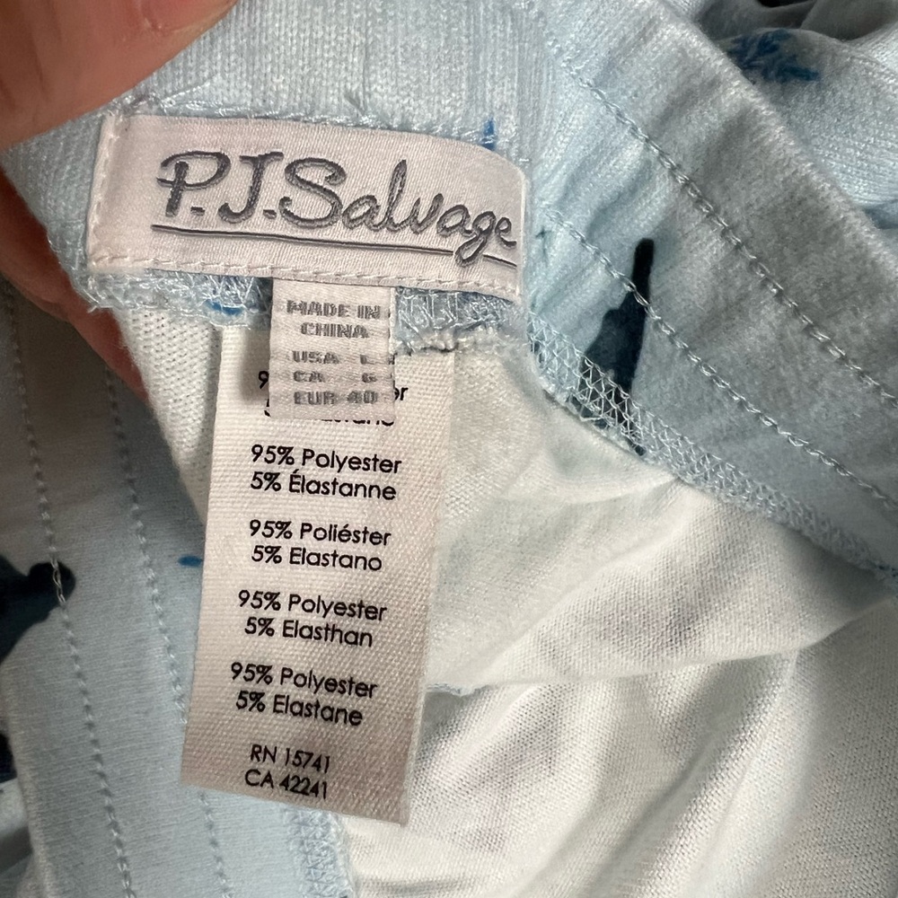 P.J. Salvage Light Blue Ski Snowflake Pajama Set - Picture 5 of 5